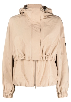 Brunello Cucinelli layered hooded jacket - Neutrals