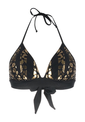 Moschino leopard-print triangle-cup bikini top - Black