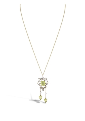 Pragnell Vintage 1900s 18kt yellow gold peridot and diamond necklace