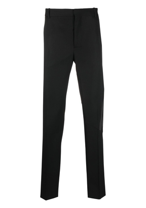 Alexander McQueen stripe-detail tailored-cut trousers - Black