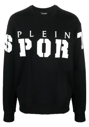 Plein Sport LS logo-print cotton jumper - Black