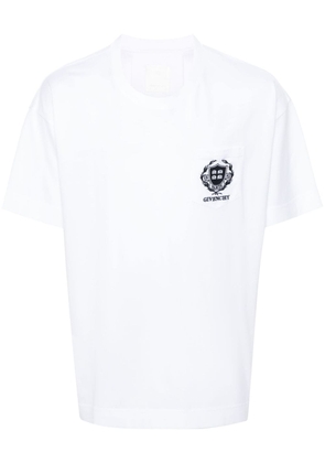 Givenchy logo-embroidered cotton T-shirt - White