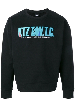 KTZ mountain letter embroidered sweatshirt - Black
