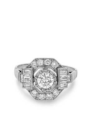 Pragnell Vintage platinum octagonal diamond ring - Silver