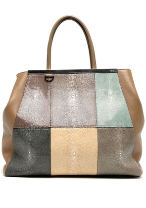 Fendi Pre-Owned Patchwork 2Jours handbag - Brown
