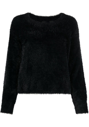 PINKO textured furry-knit jumper - Black