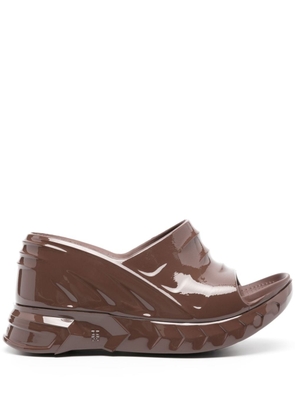 Givenchy Marshmallow wedge slides - Brown