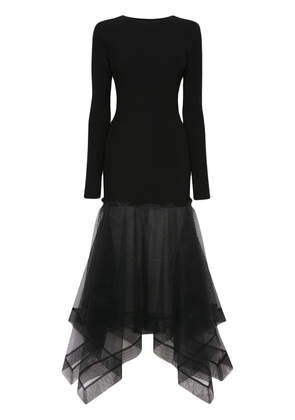 Alexander McQueen backless knitted dress - Black