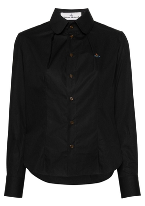 Vivienne Westwood Orb logo-embroidery cotton shirt - Black