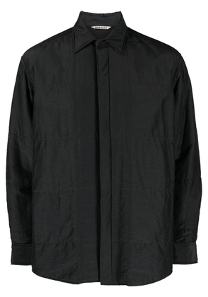 Auralee quilted cotton-silk blend shirt - Black