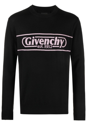 Givenchy logo-intarsia wool jumper - Black