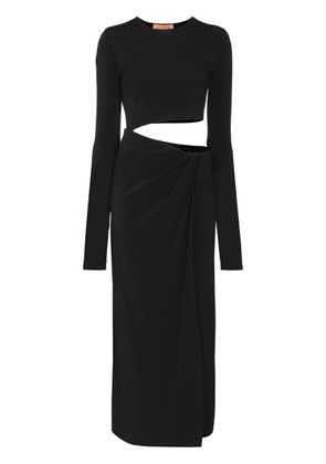 THE ANDAMANE Gia gathered cut-out dress - Black