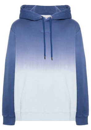 Lanvin gradient-effect cotton hoodie - Blue