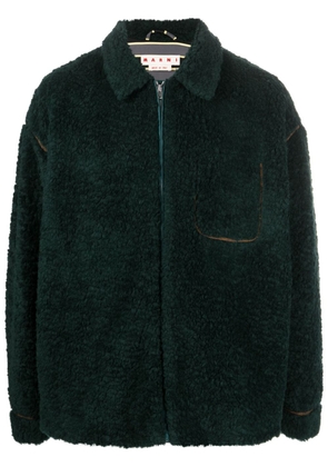 Marni Teddy long-sleeve jacket - Green