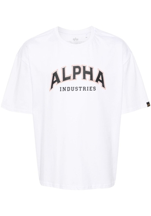 Alpha Industries logo-print cotton T-shirt - White