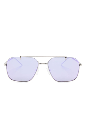 Emporio Armani geometric-frame sunglasses - Silver