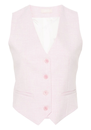 LIU JO button-up knot-detail waistcoat - Pink