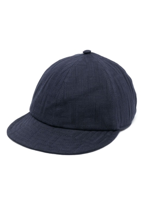 FENDI debossed-logo cotton cap - Blue
