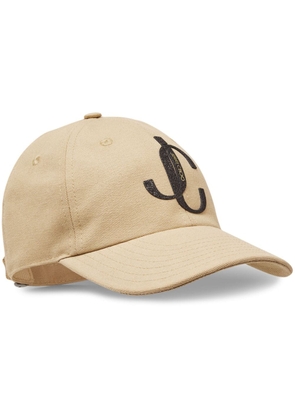 Jimmy Choo Paxy logo-appliquéd baseball cap - Neutrals