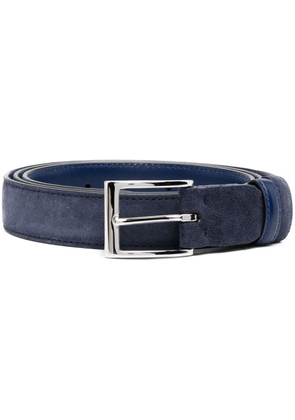 Hogan buckle-fastening suede belt - Blue