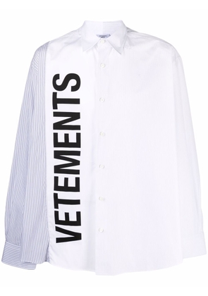 VETEMENTS mix print shirt - White