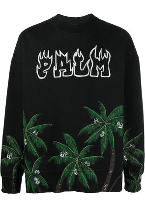 Palm Angels Palm & Skull logo-print sweatshirt - Black