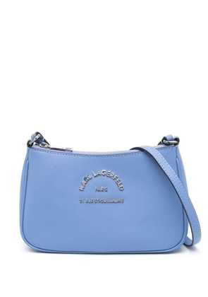 Karl Lagerfeld logo-lettering crossbody bag - Blue
