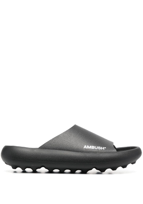 AMBUSH logo-print open-toe slides - Black