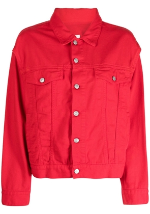 MM6 Maison Margiela cut-out denim jacket - Red