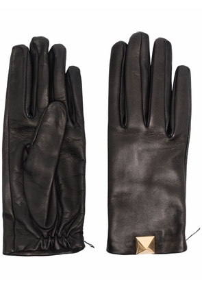 Valentino Garavani Roman Stud leather gloves - Black