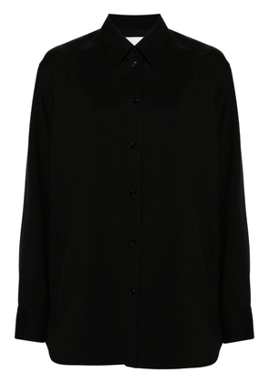 Jil Sander long-sleeve wool shirt - Black