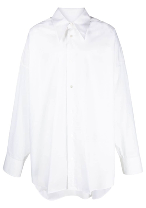 MM6 Maison Margiela long-line cotton shirt - White