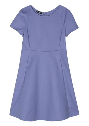Emporio Armani cotton-blend twill dress - Purple