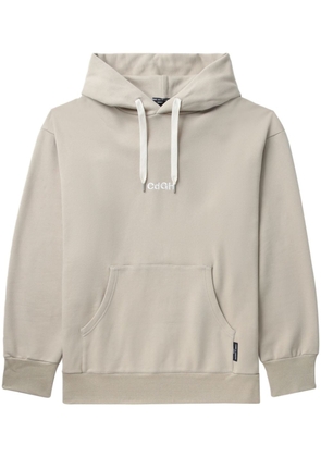 Comme des Garçons Homme logo-embroidered drawstring hoodie - Neutrals
