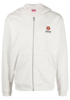 Kenzo embroidered-logo detail hoodie - Grey