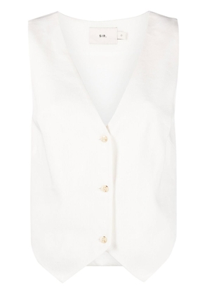 SIR. Clemence buttoned waistcoat - White