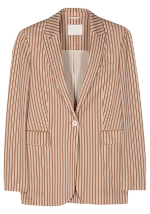 Circolo 1901 striped cotton-blend blazer - Brown