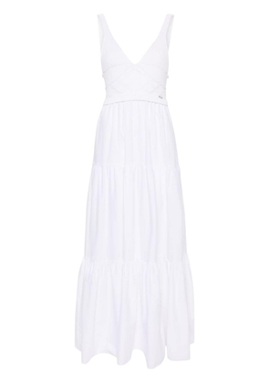 LIU JO crochet-knit cotton maxi dress - White