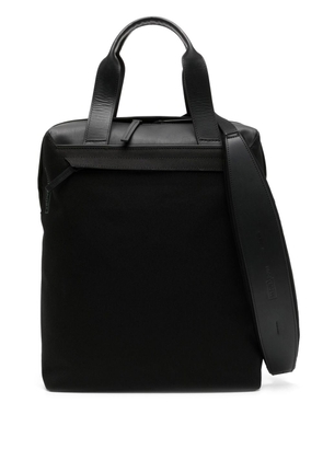 Troubadour logo-print zip-up tote bag - Black