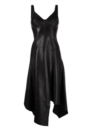 Jason Wu Collection asymmetric leather midi dress - Black