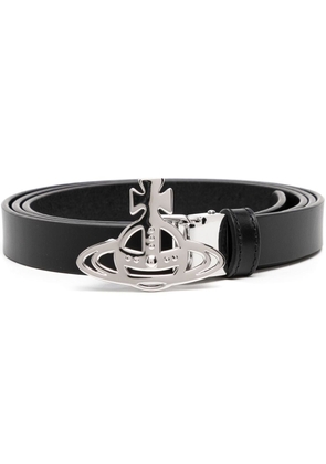 Vivienne Westwood Orb-buckle leather belt - Black