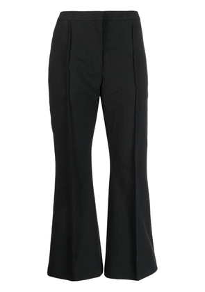 Jil Sander tailored cropped cotton trousers - Black