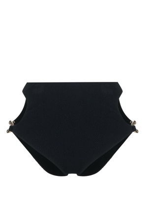 Stella McCartney crinkle-finish cut-out bikini bottoms - Black