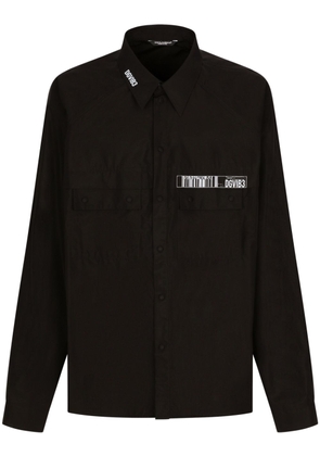 Dolce & Gabbana DGVIB3 logo-print cotton shirt - Black