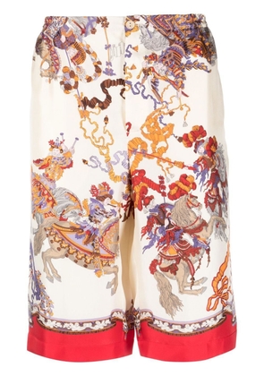 Gucci all-over graphic-print shorts - White
