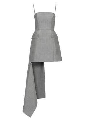Alexander McQueen draped wool minidress - Grey