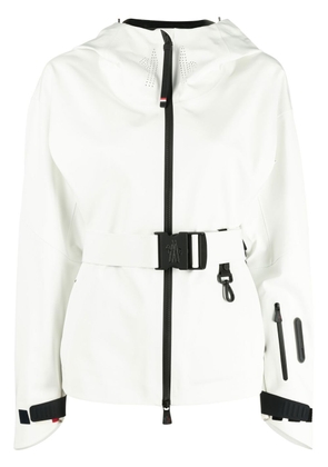 Moncler Grenoble zip-fastening hooded jacket - White