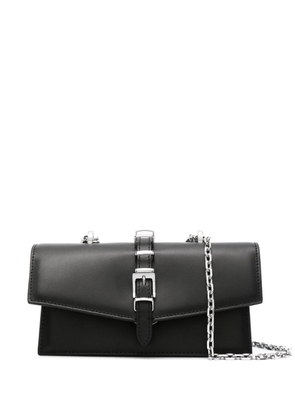 Patrizia Pepe buckle-detail leather shoulder bag - Black