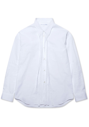 Comme Des Garçons Shirt fringed long-sleeve cotton shirt - White