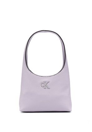 Calvin Klein Jeans monogram-plaque shoulder bag - Purple